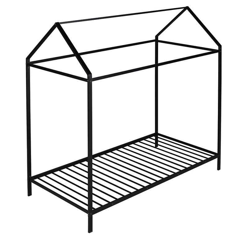 Streamdale Twin Metal Floor Bed Frame for Kids