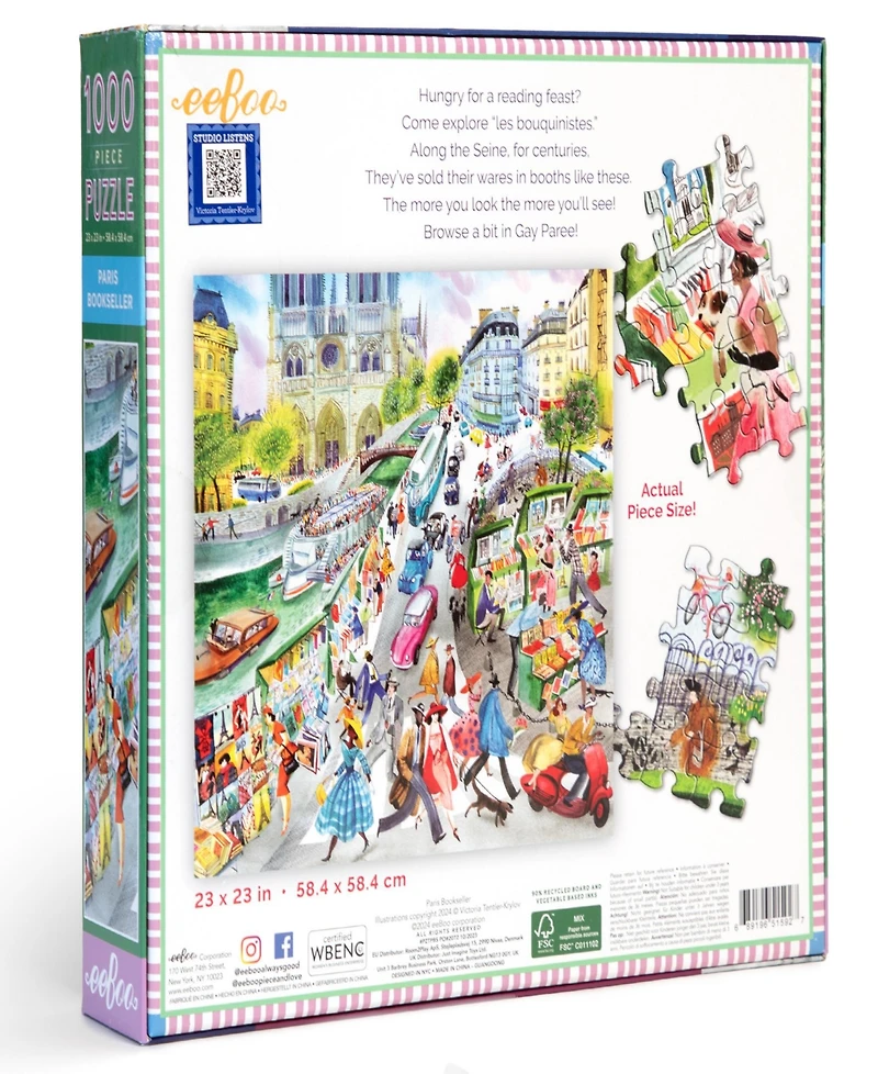 Eeboo Piece Love Paris Bookseller Puzzle