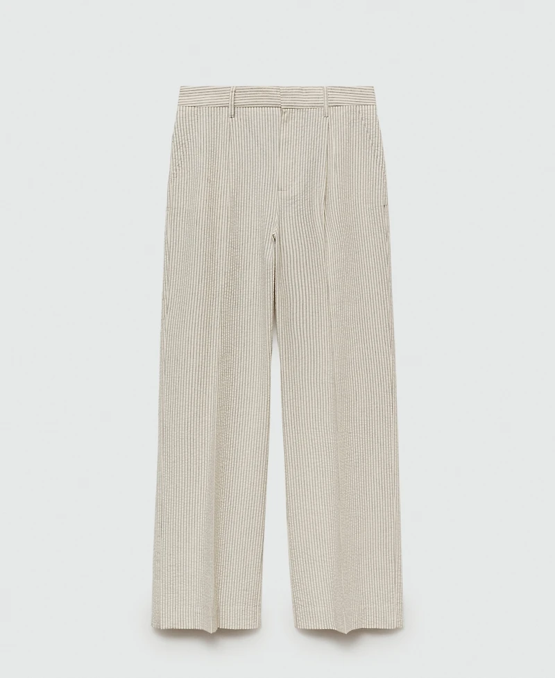 Mango Women's Straight Striped Pants