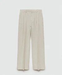 Mango Women's Straight Striped Pants