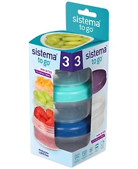Sistema 3-Pack To Go Mini Bites Food Storage Containers