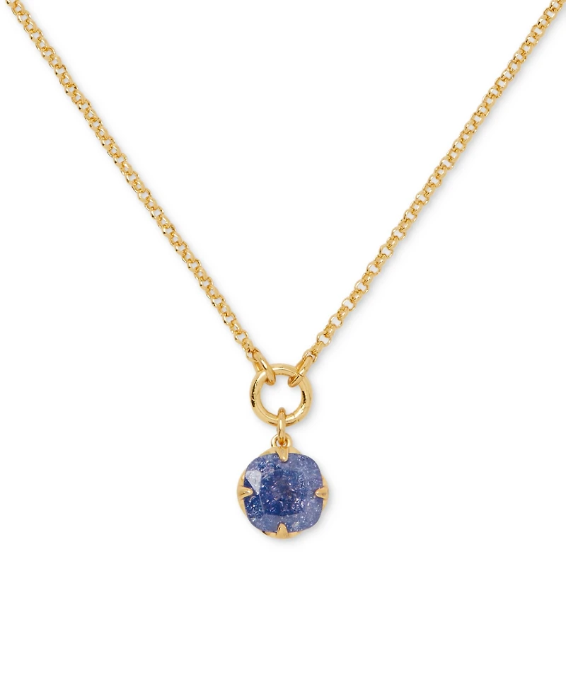kate spade new york Gold-Tone Pop of Joy Spade Flower Pendant Necklace, 16" + 3" extender