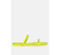 Fenta Diamante Detail Jelly Flats Women