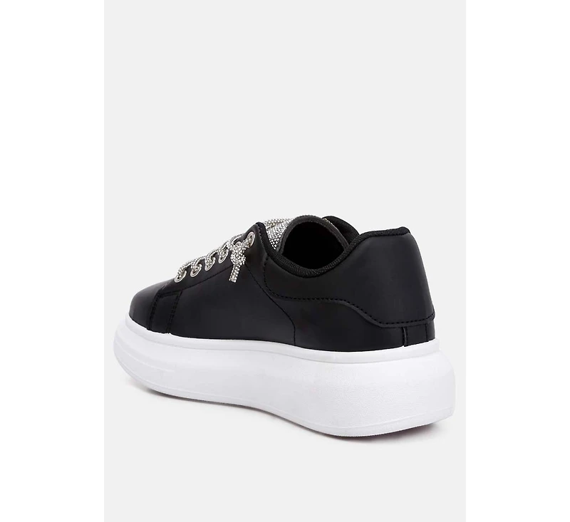 London Rag Jaxen rhinestones lace up sneakers