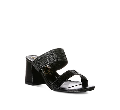 giblet metallic slip on block heels