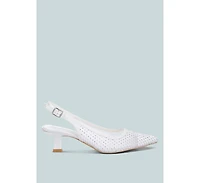 Siev rhinestone slingback mules