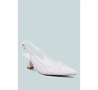 Siev rhinestone slingback mules