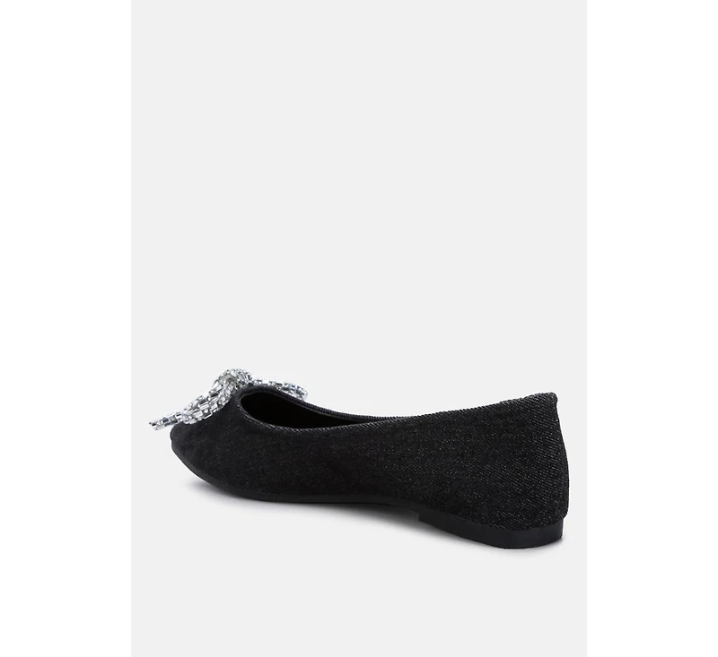 Ellerby embellished bow detail ballet flats