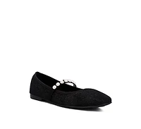 sassie pearl embellished ballerina flats