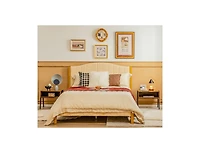 Slickblue 2 Pieces Stackable Night Stand Bedside End Table Set