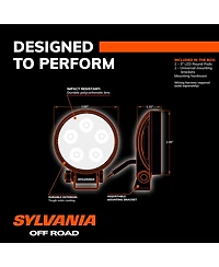 Sylvania - Slim 3 Inch Round Led Light Pod
