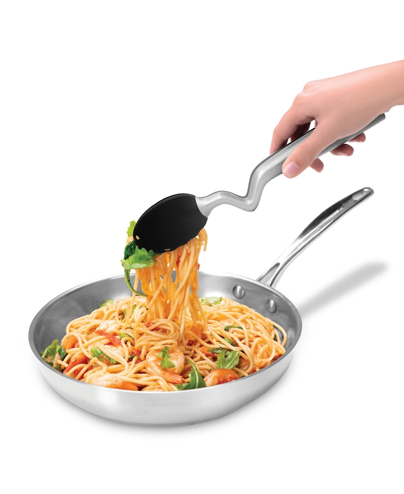 Dreamfarm 9" Stainless Steel Silicone Tongs