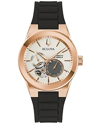 Bulova Unisex Automatic Latin Grammy Black Silicone Strap Watch 38mm