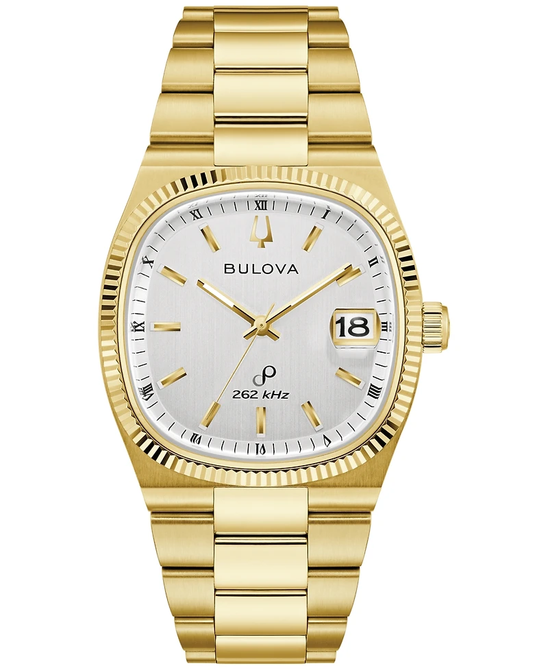 Bulova Men's Super Seville Gold-Tone Stainless Steel Bracelet Watch 38mm