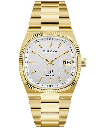 Bulova Men's Super Seville Gold-Tone Stainless Steel Bracelet Watch 38mm