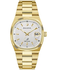 Bulova Men's Super Seville Gold-Tone Stainless Steel Bracelet Watch 38mm