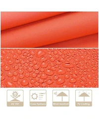 Yescom 11 Ft 3 Tier Patio Umbrella with Crank Handle Push to Tilt Outdoor Pool