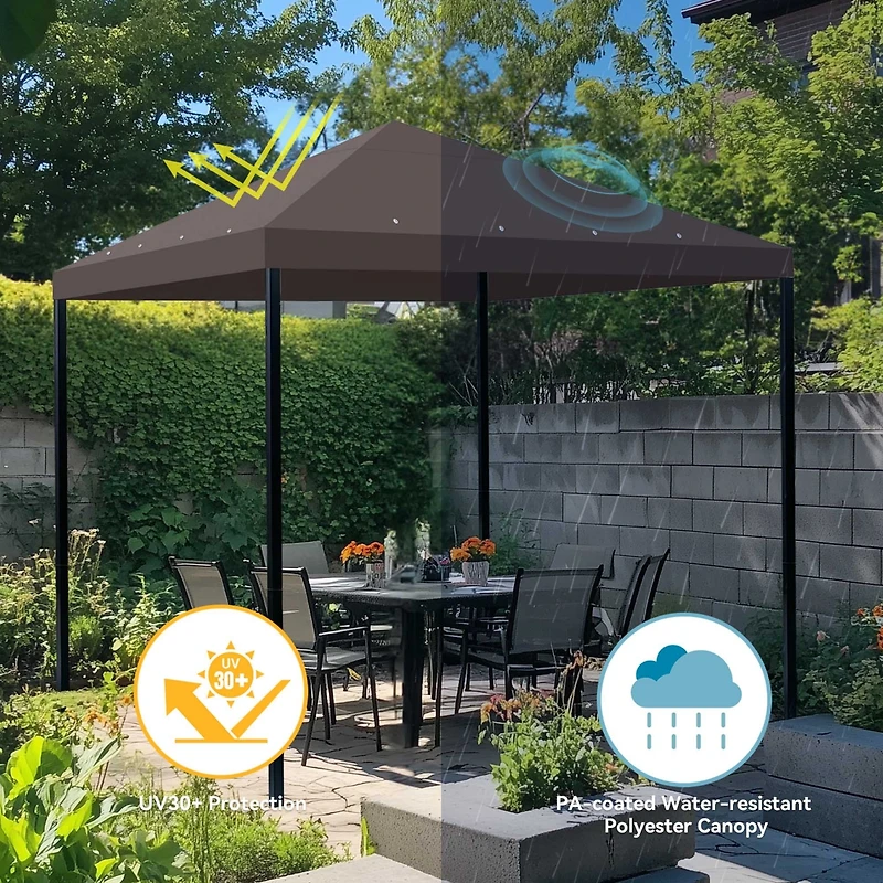 Yescom 117"x117" Gazebo Top Replacement for Smaller 10x10Ft 1-Tier Outdoor Patio Canopy Cover Party Yard Garden Coffee
