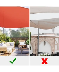 25 Ft 97% Uv Block Triangle Sun Shade Sail Canopy Outdoor Patio Pool Cover Net