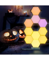 6 Pack Wi-Fi Smart Led Light Accessory Hexagon Lamp Voice Control Diy Home Gifts