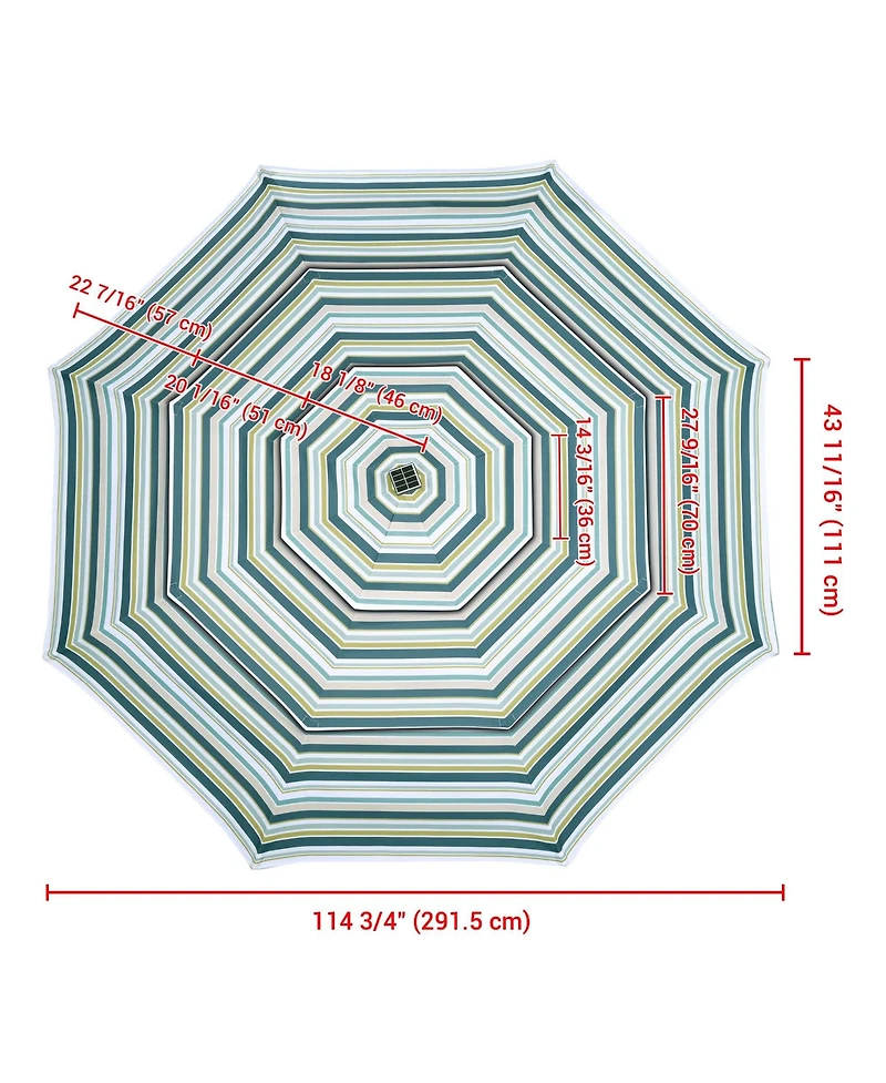 3-Tier Patio Umbrella Replacement Canopy Market Table Top Pool Backyard