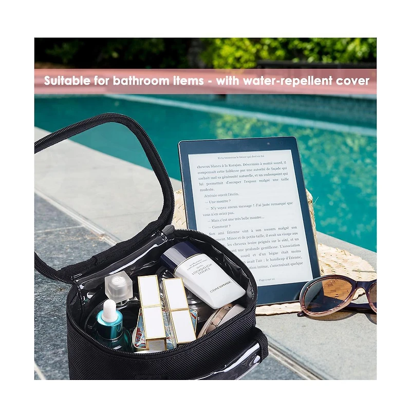 Byootique 420D Clear Nylon Makeup Travel Toiletry Bag Portable Cosmetic Storage Organizer S