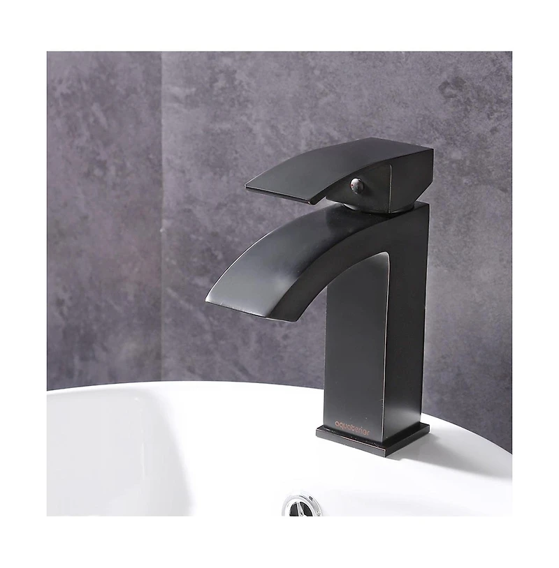 Aquaterior Modern 1 Hole Bathroom Faucet Vanity Sink Basin Single Handle Diy Hotel Orb