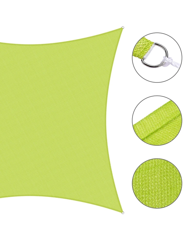 23x22 Ft 97% Uv Block Rectangle Sun Shade Sail Canopy Outdoor Patio Garden Yard