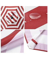 9 Ft Patio Umbrella Replacement Canopy Market Table Top Sunshade Cover Garden
