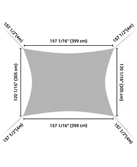 10x13 Ft 97% Uv Block Rectangle Sun Shade Sail Top Canopy Outdoor Patio Backyard