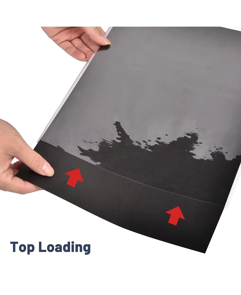 Yescom 11"x17" Double-Sided All Clear Vinyl Menu Cover 2 View Plastic Menu Holder Top Loading Restaurant Cafe 30 Pack