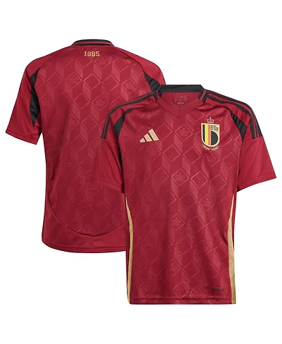 Adidas Big Boys and Girls Burgundy Belgium National Team 2024 Home Replica Jersey