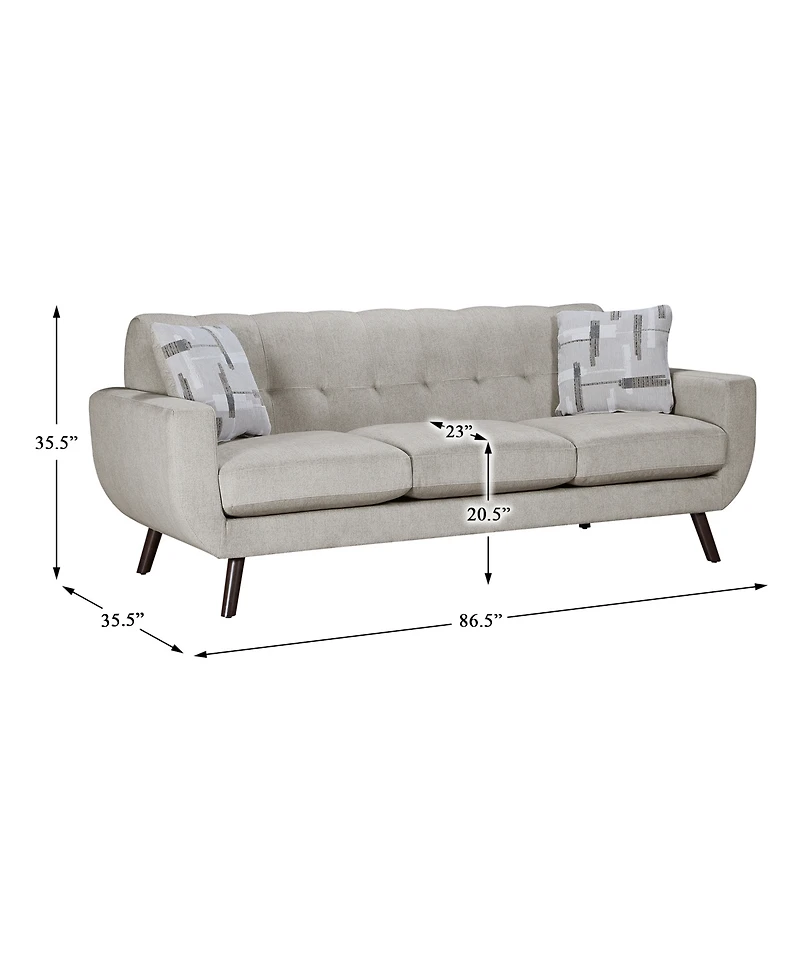 Homelegance White Label Lafael 87" Sofa