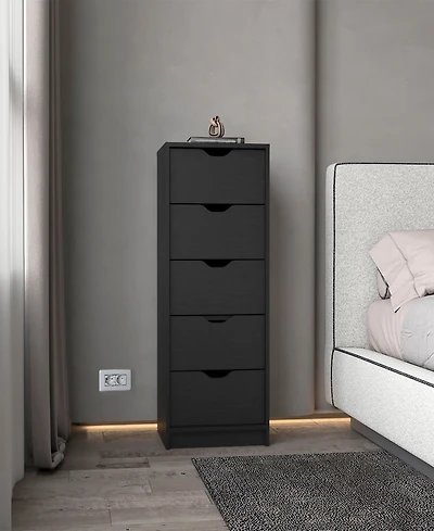 Fm Furniture Dillon 5 Narrow Drawer Dresser