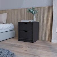 Fm Furniture Dillon 2 Drawers Nightstand, Bedside Table with Storage