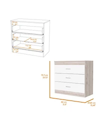 Fm Furniture Cambridge Three-Drawers Dresser