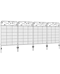 Outsunny Garden Fencing for Border Edging, Decor 11.5', 4 Pack, Square Vines