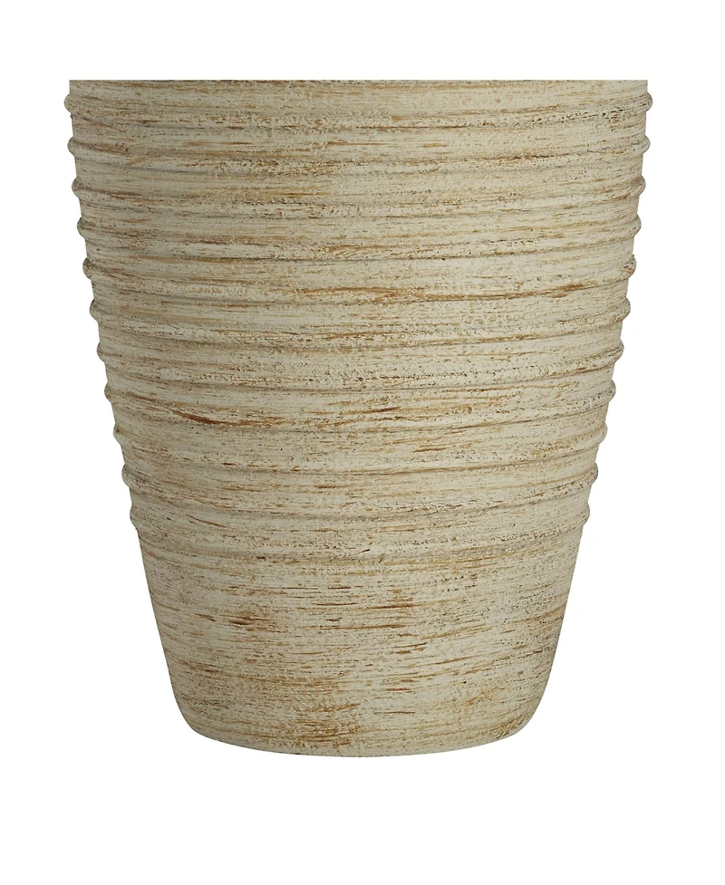 John Timberland Austin Rustic Table Lamp 28" Tall Sand Toned Cream Linen Drum Shade for Bedroom Living Room Bedside Nightstand Office Kids Family
