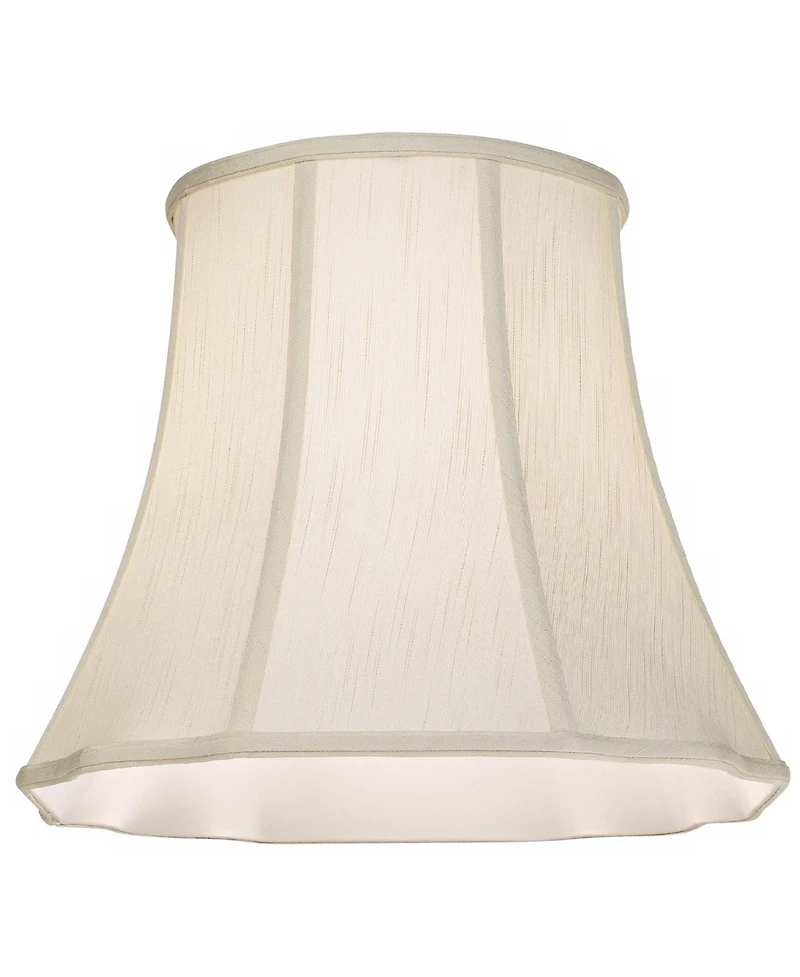 Imperial Shade Creme Medium Bell Cut Corner Lamp Shade 10" Top x 16" Bottom x 14" Slant x 13.5" High (Spider) Replacement with Har