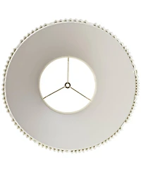 Springcrest Eggshell Pleated Large Empire Lamp Shade 9" Top x 17" Bottom x 11.75" High x 12.25" Slant (Spider) Replacement with Ha