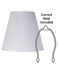 Springcrest Finish Medium Mushroom Pleated Lamp Shade 9" Top x 16" Bottom x 14.5" High x 14.75" Slant (Spider) Replacement with Ha