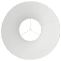 Springcrest Bright Antique White Linen Medium Lamp Shade 6.5" Top x 15" Bottom x 10.75" High x 11.75" Slant (Spider) Replacement w
