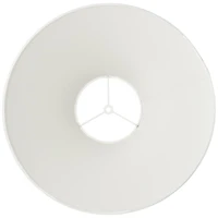 Springcrest Collection 6" Top x 17" Bottom x 10" High x 11.5" Slant Lamp Shade Replacement White Chimney Linen Spider Harp Finial