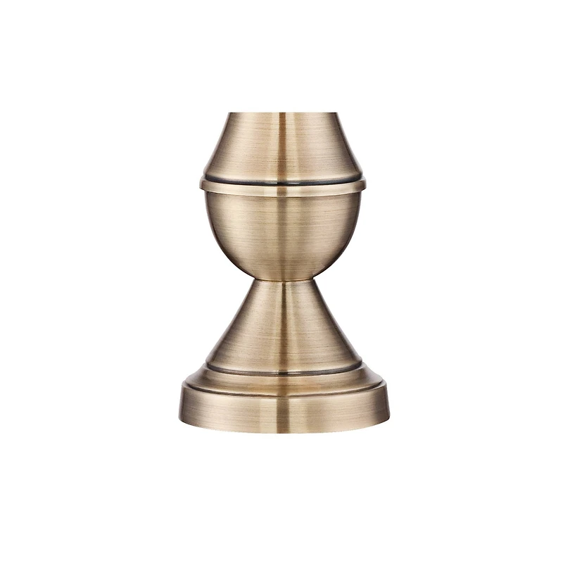 Regency Hill Becky Traditional Table Lamps 24 3/4" High Set of 2 Antique Brass Metal Beige Drum Shade for Bedroom Living Room Bedside Nightstand