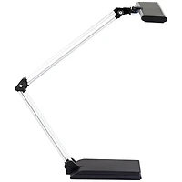 360 Lighting Flynn Modern Desk Lamp 25" High Metallic Black Silver with Usb Charging Port Phone Cradle Adjustable Swivel Led for Living Room Offi