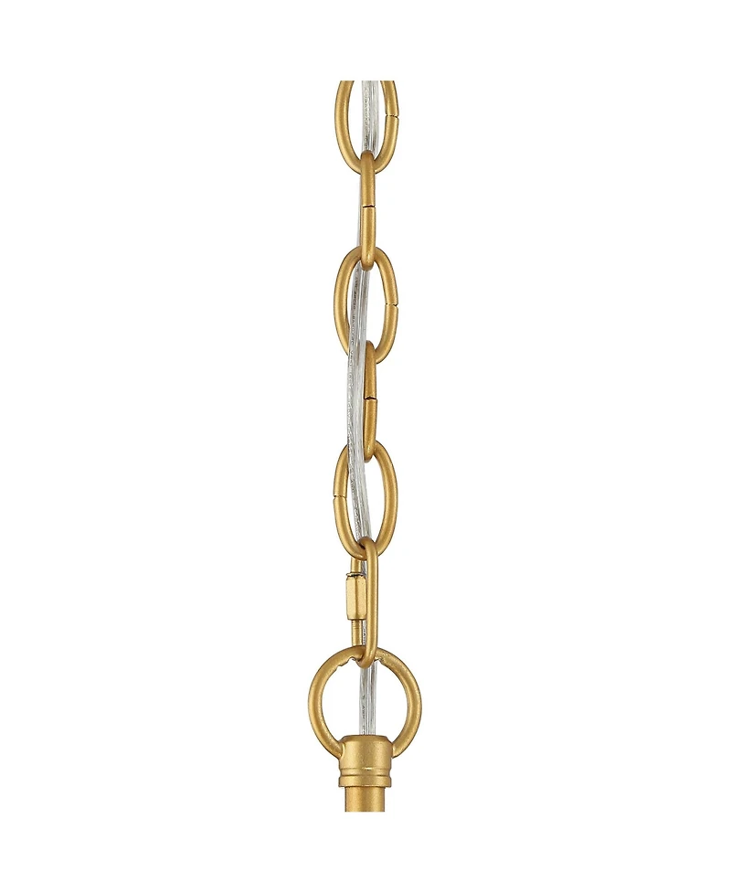 Possini Euro Design Light Brass Gold Pendant Chandelier 15 1/4" Wide Modern Clear Crystal 4-Light Fixture for Dining Room House