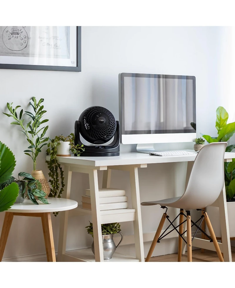 Iris Usa Woozoo Fan, Small Oscillating Desk Fan, Table Air Circulator, 3 Speeds, 52ft Max Air Distance, 12 Inches, 112° Adjustable Tilt
