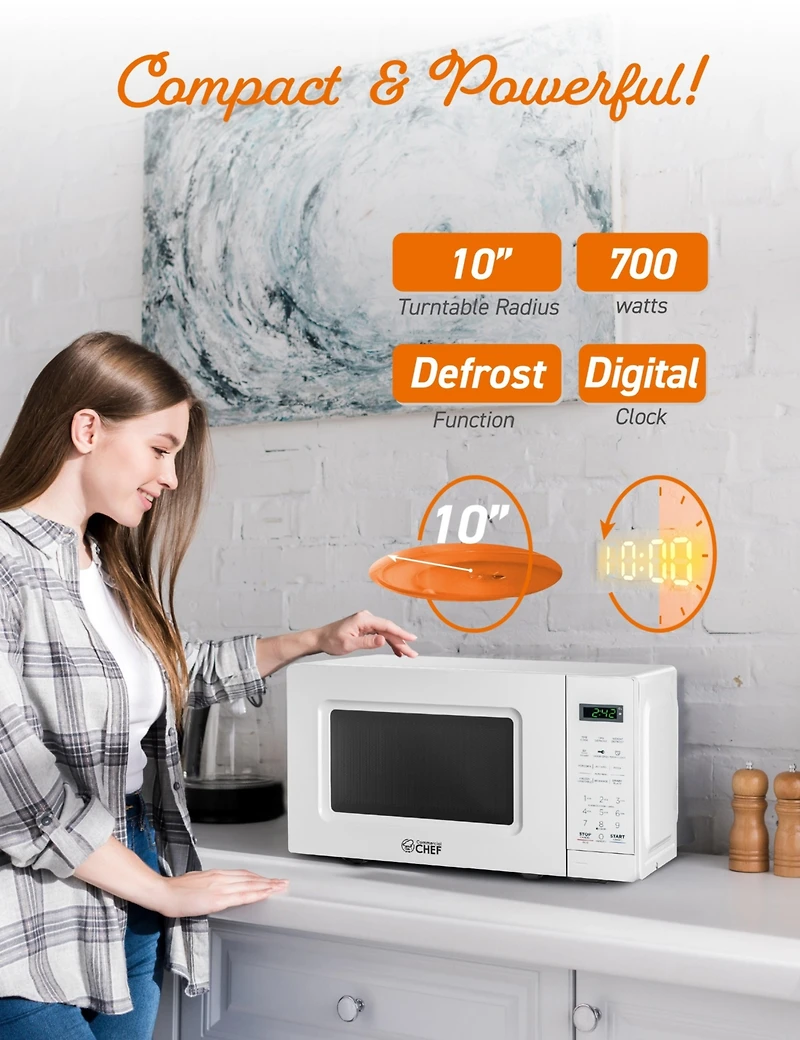 Cu. Ft. Counter Top Microwave,White