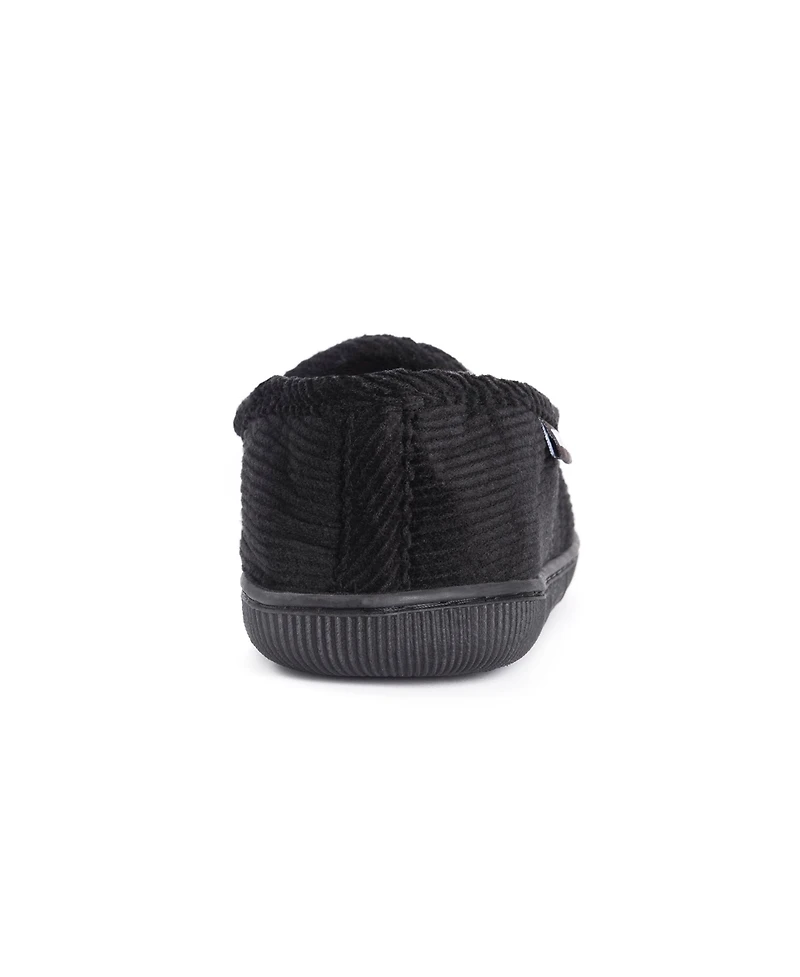 Muk Luks Men's Corduroy Moccasin With Flannel Lining Slippers