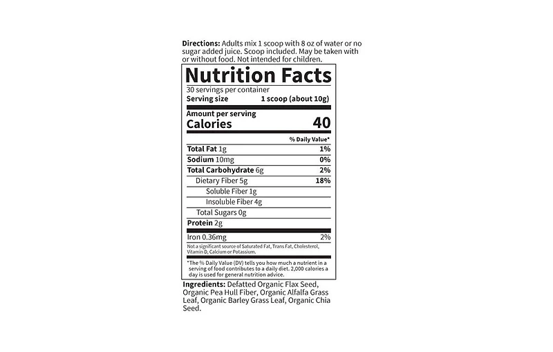 Garden of Life DetoxiFiber Organic Detoxification Fiber Blend Unflavored Powder, 300 mg